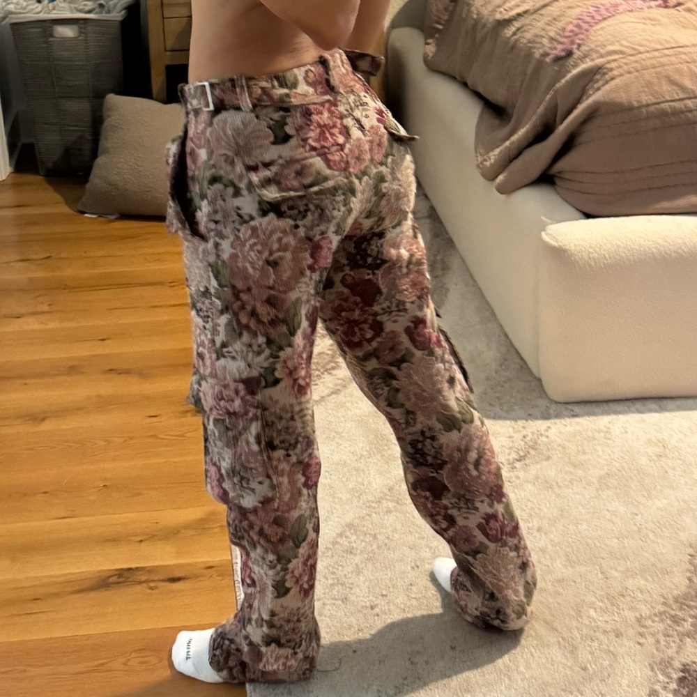 Floral jacquard Cargo Pants - Picture 4 of 7
